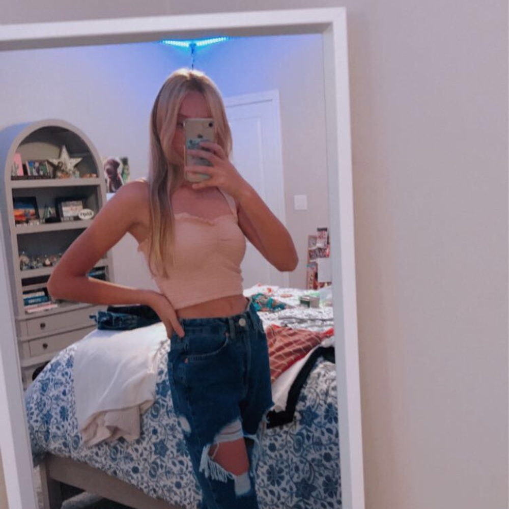 Light Pink Crop Top $10